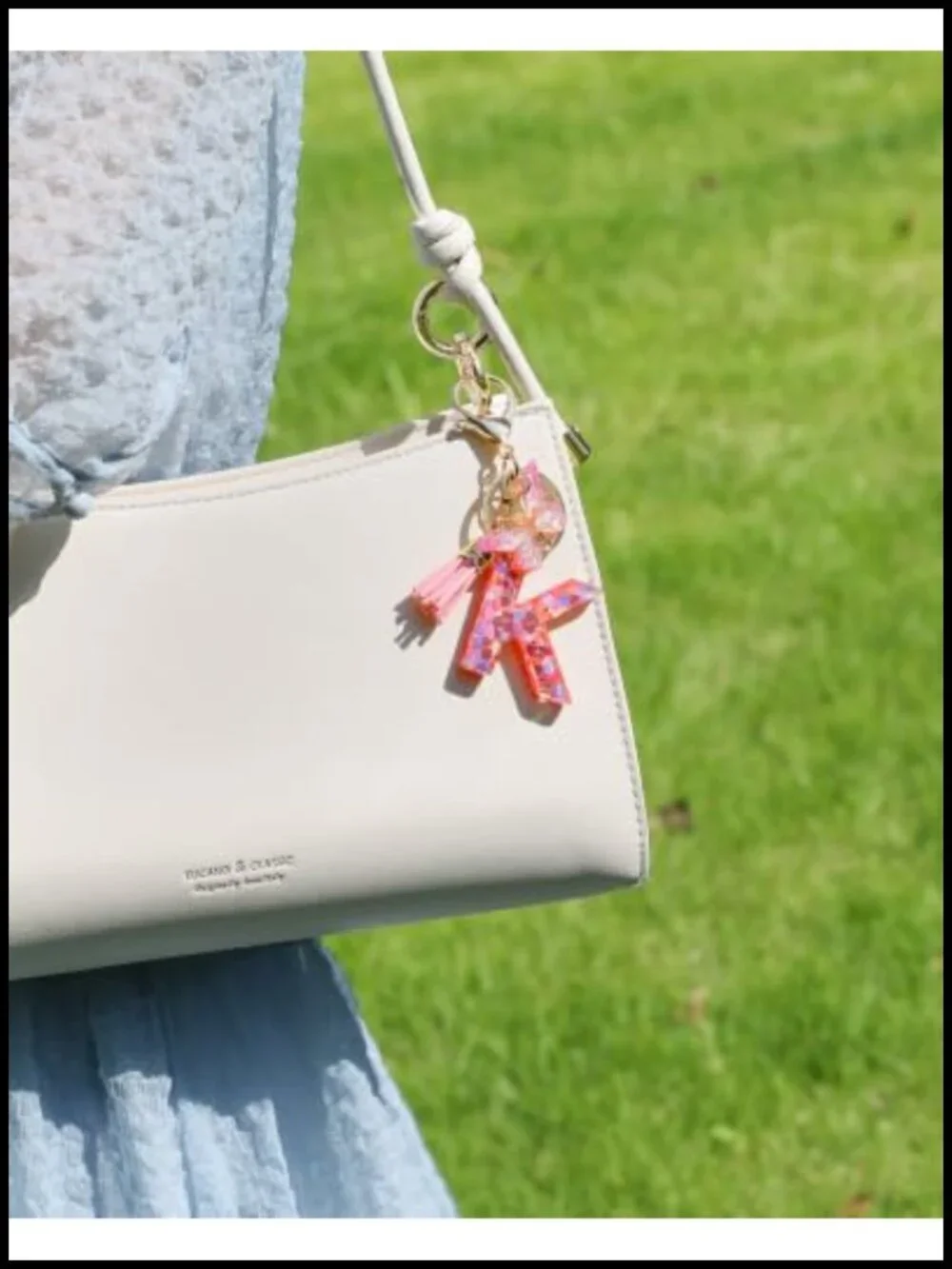 3 Pack Floral Initial Keychains with Butterfly Tassel Charm - Metal Resin, Cute